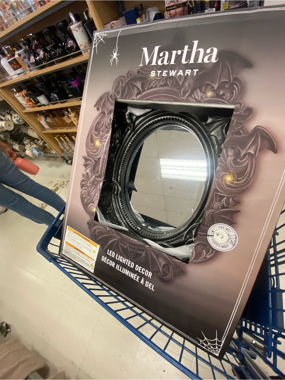 Martha Stewart Black Gothic LED Decorative Mirror